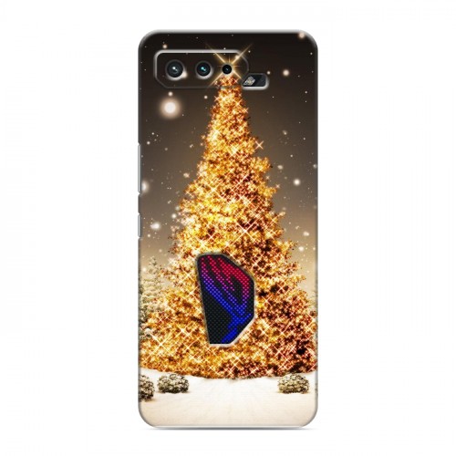 Дизайнерский силиконовый чехол для ASUS ROG Phone 5 Новогодняя елка