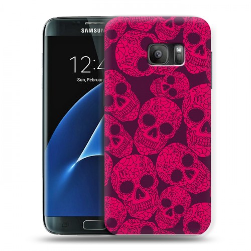 Дизайнерский силиконовый с усиленными углами чехол для Samsung Galaxy S7 Мир черепов