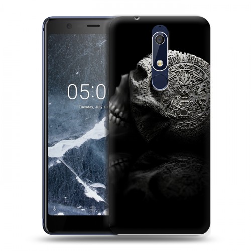 Дизайнерский пластиковый чехол для Nokia 5.1 Мир черепов