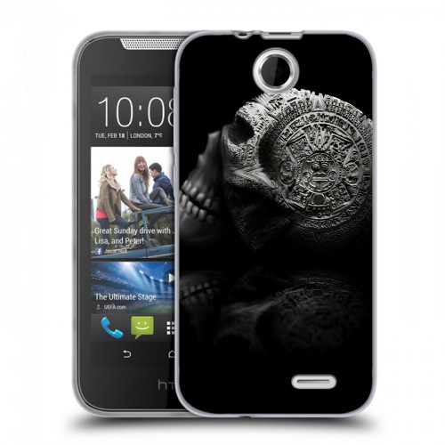 Дизайнерский силиконовый чехол для HTC Desire 310 Мир черепов