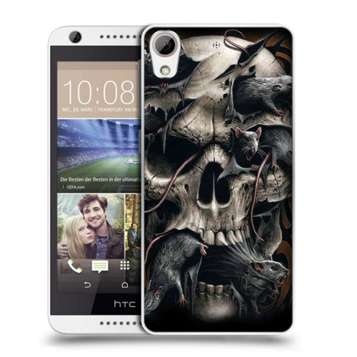 Дизайнерский силиконовый чехол для HTC Desire 626 Мир черепов