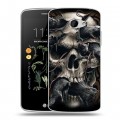 Дизайнерский силиконовый чехол для LG K5 Мир черепов