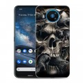 Дизайнерский силиконовый чехол для Nokia 8.3 Мир черепов