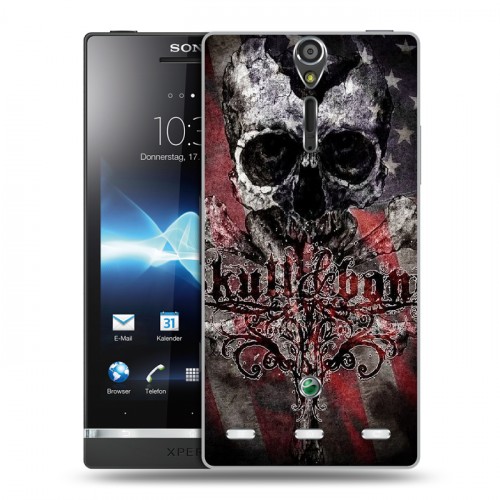 Дизайнерский пластиковый чехол для Sony Xperia S Мир черепов