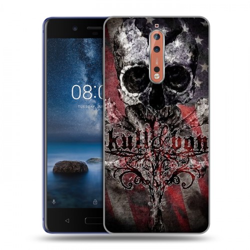 Дизайнерский пластиковый чехол для Nokia 8 Мир черепов