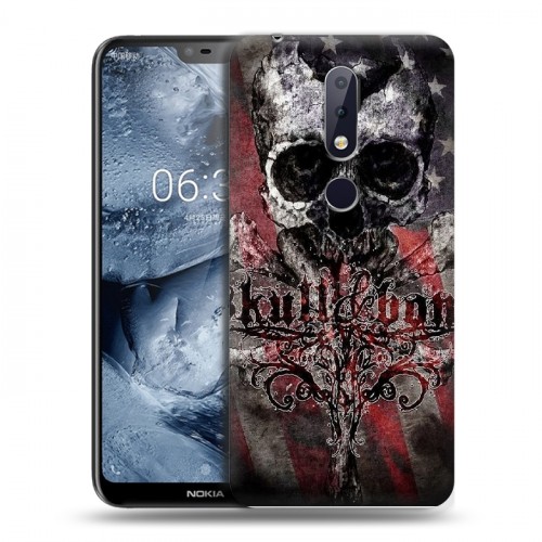 Дизайнерский силиконовый чехол для Nokia 6.1 Plus Мир черепов