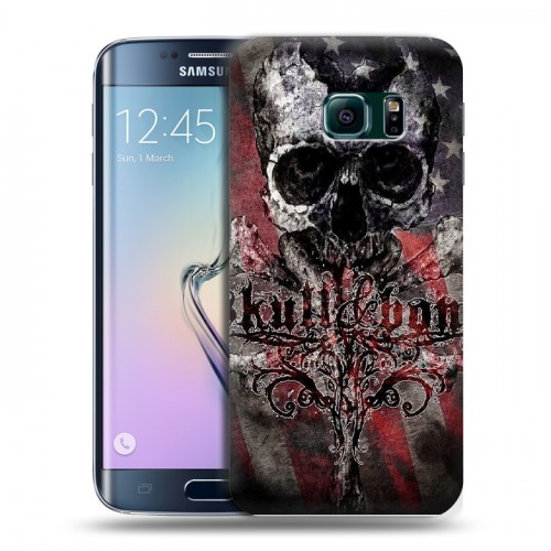 Дизайнерский пластиковый чехол для Samsung Galaxy S6 Edge Мир черепов