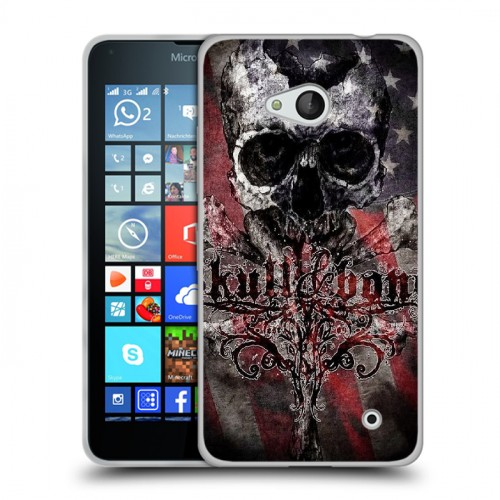 Дизайнерский пластиковый чехол для Microsoft Lumia 640 Мир черепов