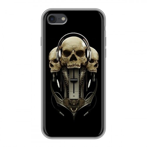 Дизайнерский силиконовый чехол для Iphone 7 Мир черепов