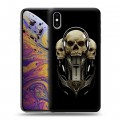 Дизайнерский силиконовый чехол для Iphone Xs Max Мир черепов