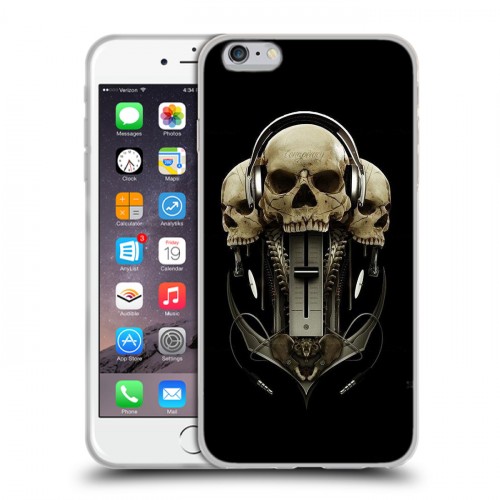 Дизайнерский силиконовый чехол для Iphone 6 Plus/6s Plus Мир черепов