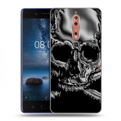 Дизайнерский пластиковый чехол для Nokia 8 Мир черепов