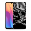 Дизайнерский силиконовый с усиленными углами чехол для Xiaomi RedMi 8A Мир черепов