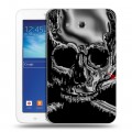 Дизайнерский силиконовый чехол для Samsung Galaxy Tab 3 Lite Мир черепов