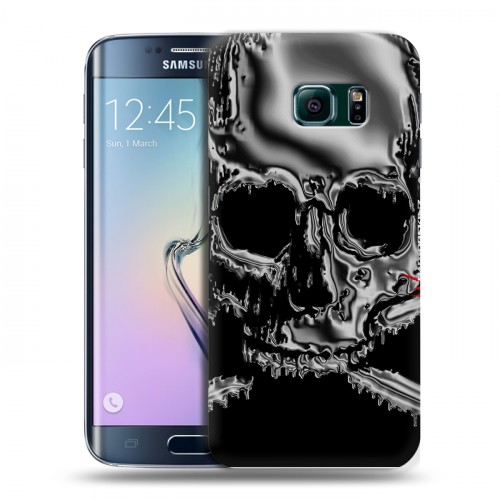 Дизайнерский пластиковый чехол для Samsung Galaxy S6 Edge Мир черепов
