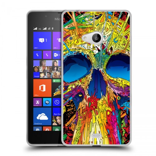 Дизайнерский пластиковый чехол для Microsoft Lumia 540 Мир черепов