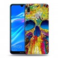 Дизайнерский пластиковый чехол для Huawei Y6 (2019) Мир черепов