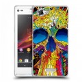 Дизайнерский пластиковый чехол для Sony Xperia L Мир черепов