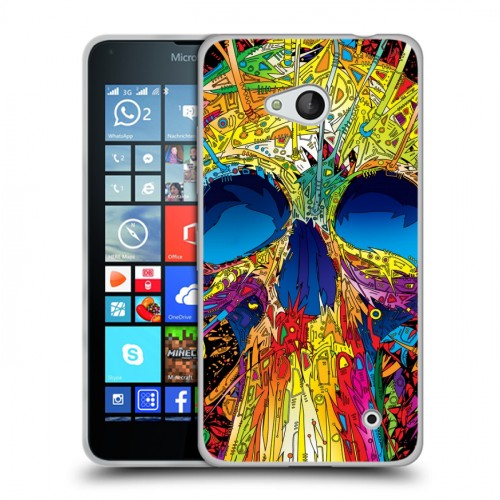 Дизайнерский силиконовый чехол для Microsoft Lumia 640 Мир черепов