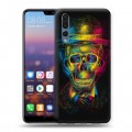 Дизайнерский силиконовый с усиленными углами чехол для Huawei P20 Pro Мир черепов