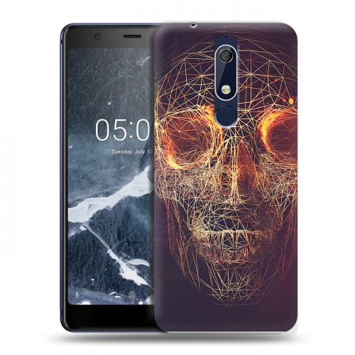 Дизайнерский пластиковый чехол для Nokia 5.1 Арт черепа