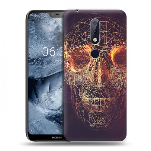 Дизайнерский пластиковый чехол для Nokia 6.1 Plus Арт черепа