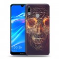 Дизайнерский пластиковый чехол для Huawei Y6 (2019) Арт черепа