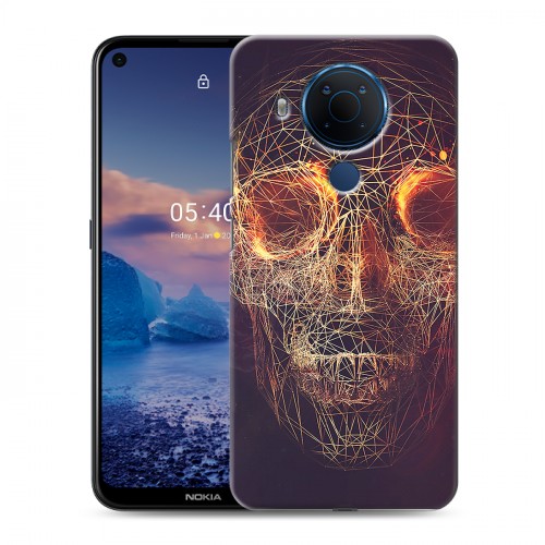 Дизайнерский силиконовый чехол для Nokia 5.4 Арт черепа