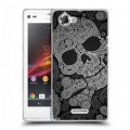 Дизайнерский пластиковый чехол для Sony Xperia L Арт черепа