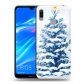 Дизайнерский пластиковый чехол для Huawei Y6 (2019) Новогодняя елка