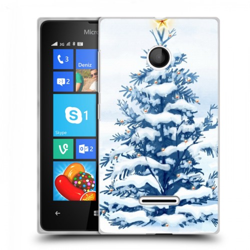 Дизайнерский пластиковый чехол для Microsoft Lumia 435 Новогодняя елка