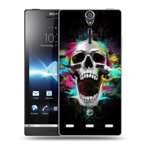 Дизайнерский пластиковый чехол для Sony Xperia S Арт черепа