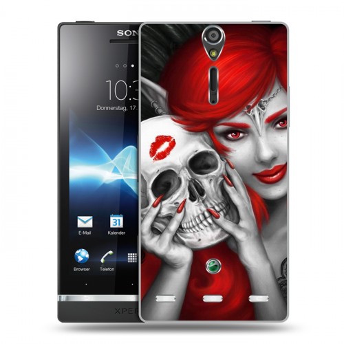 Дизайнерский пластиковый чехол для Sony Xperia S Арт черепа