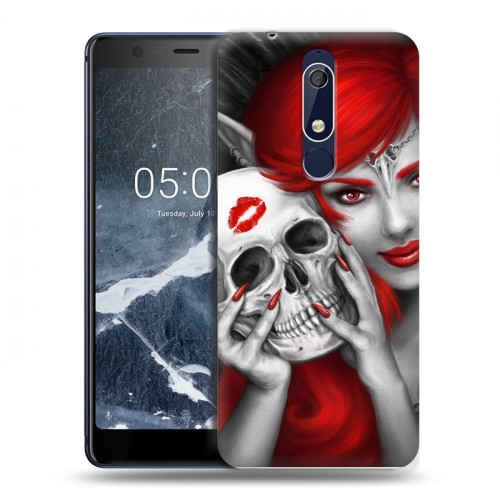 Дизайнерский пластиковый чехол для Nokia 5.1 Арт черепа