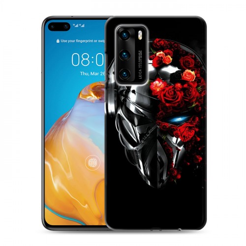 Дизайнерский пластиковый чехол для Huawei P40 Арт черепа