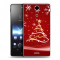 Дизайнерский пластиковый чехол для Sony Xperia TX Новогодняя елка