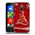 Дизайнерский пластиковый чехол для Nokia Lumia 620 Новогодняя елка