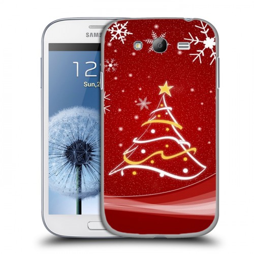 Дизайнерский пластиковый чехол для Samsung Galaxy Grand Новогодняя елка