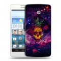 Дизайнерский пластиковый чехол для Huawei Ascend D2 Арт черепа