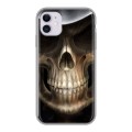 Дизайнерский силиконовый чехол для Iphone 11 Арт черепа