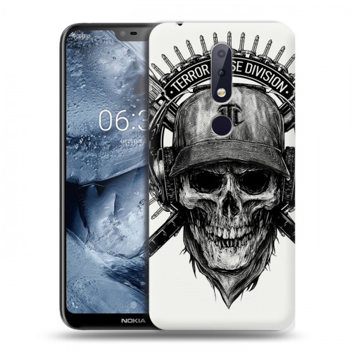 Дизайнерский пластиковый чехол для Nokia 6.1 Plus Арт черепа