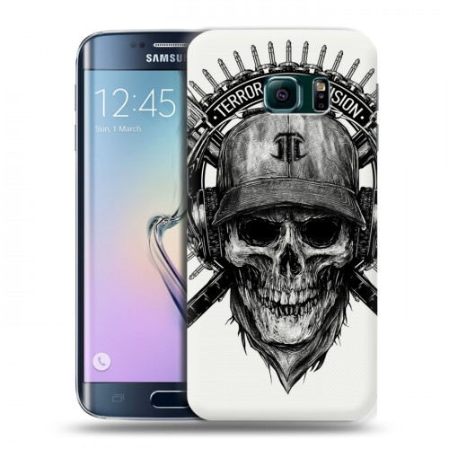 Дизайнерский пластиковый чехол для Samsung Galaxy S6 Edge Арт черепа