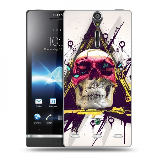 Дизайнерский пластиковый чехол для Sony Xperia S Арт черепа