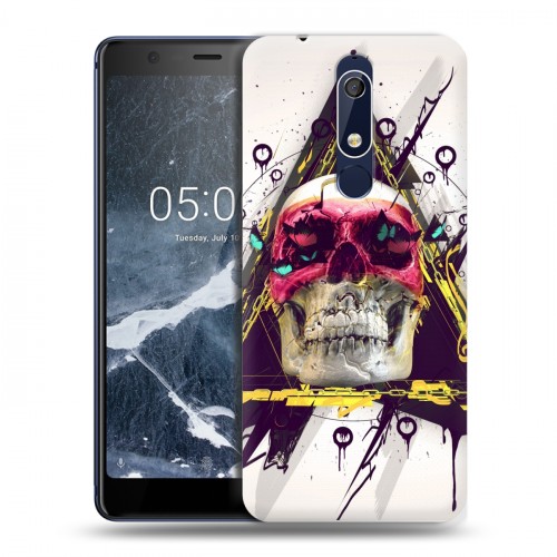 Дизайнерский пластиковый чехол для Nokia 5.1 Арт черепа