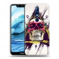 Дизайнерский пластиковый чехол для Nokia 5.1 Plus Арт черепа