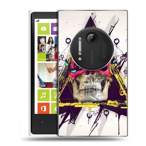 Дизайнерский пластиковый чехол для Nokia Lumia 1020 Арт черепа