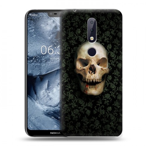 Дизайнерский силиконовый чехол для Nokia 6.1 Plus Арт черепа