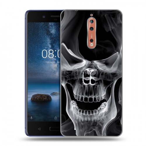 Дизайнерский пластиковый чехол для Nokia 8 Арт черепа