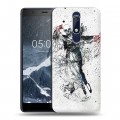 Дизайнерский пластиковый чехол для Nokia 5.1 Мир черепов