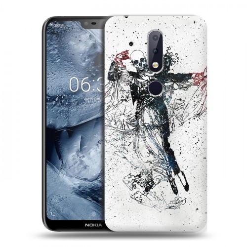 Дизайнерский силиконовый чехол для Nokia 6.1 Plus Мир черепов